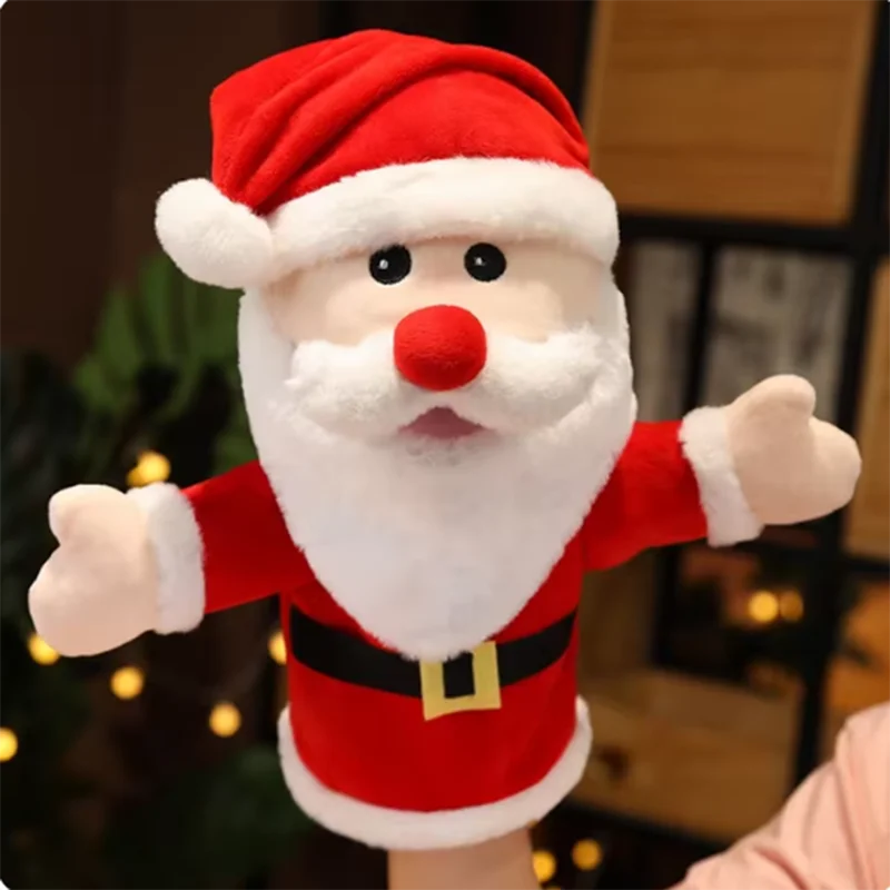 Marioneta de mano navideña, juguete delicado para dedo, marioneta de Papá Noel, historia para contar los dedos, juguete de educación temprana, 1 ud.