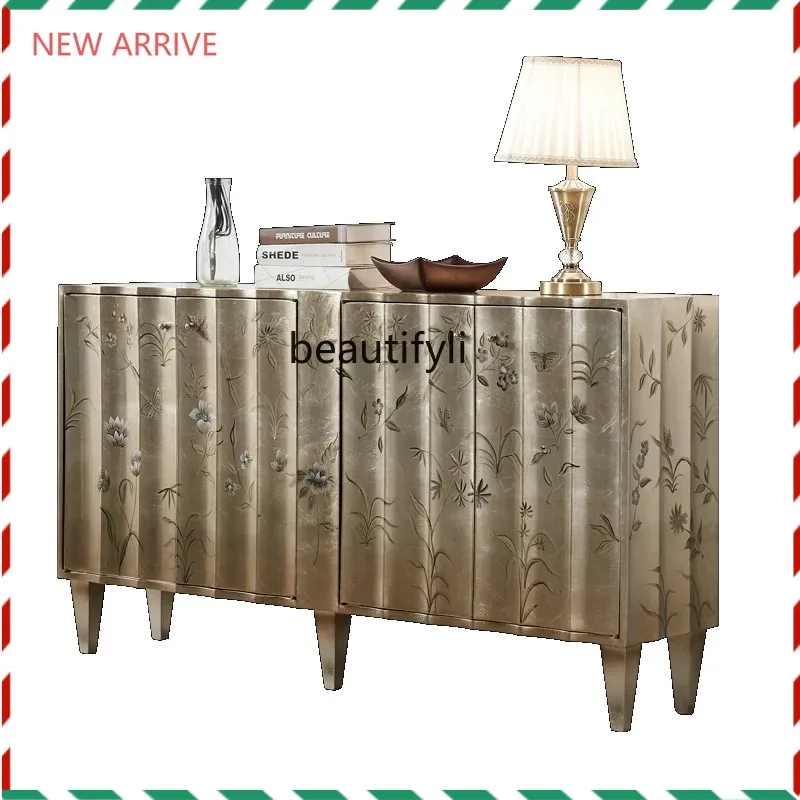 

D2520 Entrance cabinet, living room, villa cabinet, solid wood dining side, foyer, American shoe cabinet