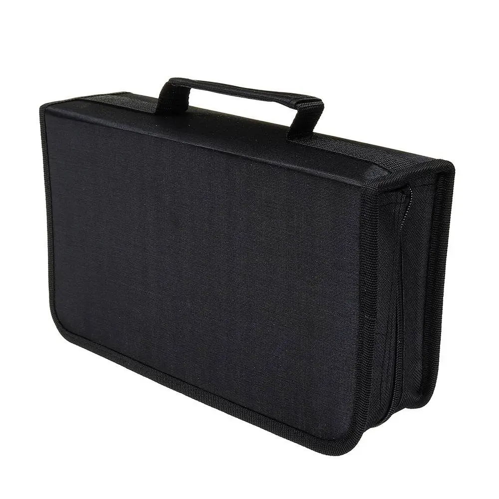 128 Disc CD DVD VCD Storage Bag with Carry Handle Collect Album Organizer Game Accessories