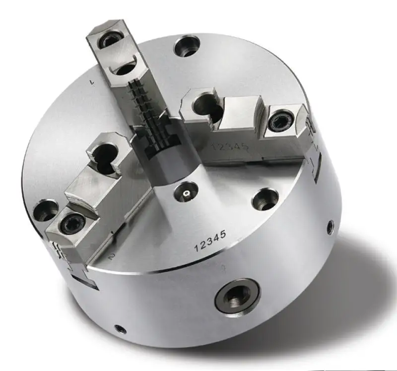 Three Jaw Self-Centering Chuck Strong Adjustable Steel Body Manual Clamping for CNC Lathe 3-Year Warranty