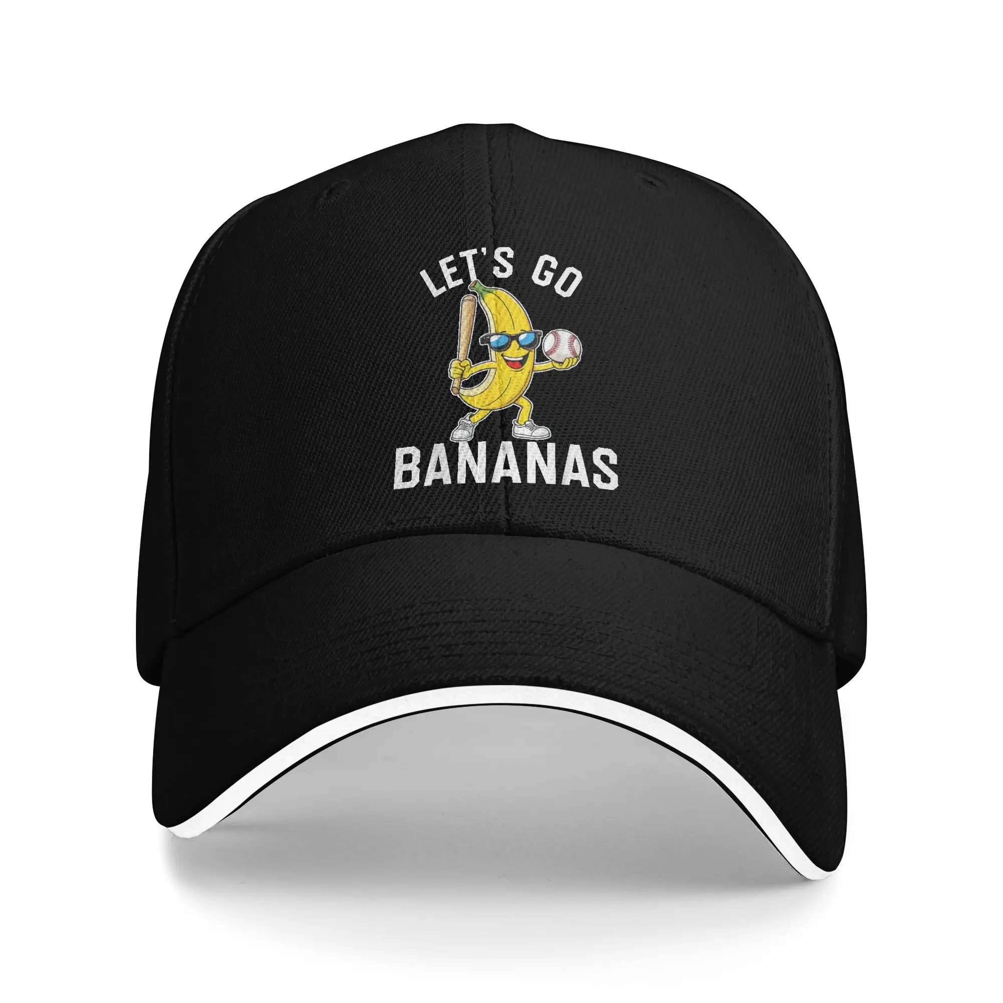 Let's Go Bananas gorra de béisbol divertida de plátano hombres adultos estampado gorra de camionero moda de verano deporte al aire libre gran oferta gorras de béisbol