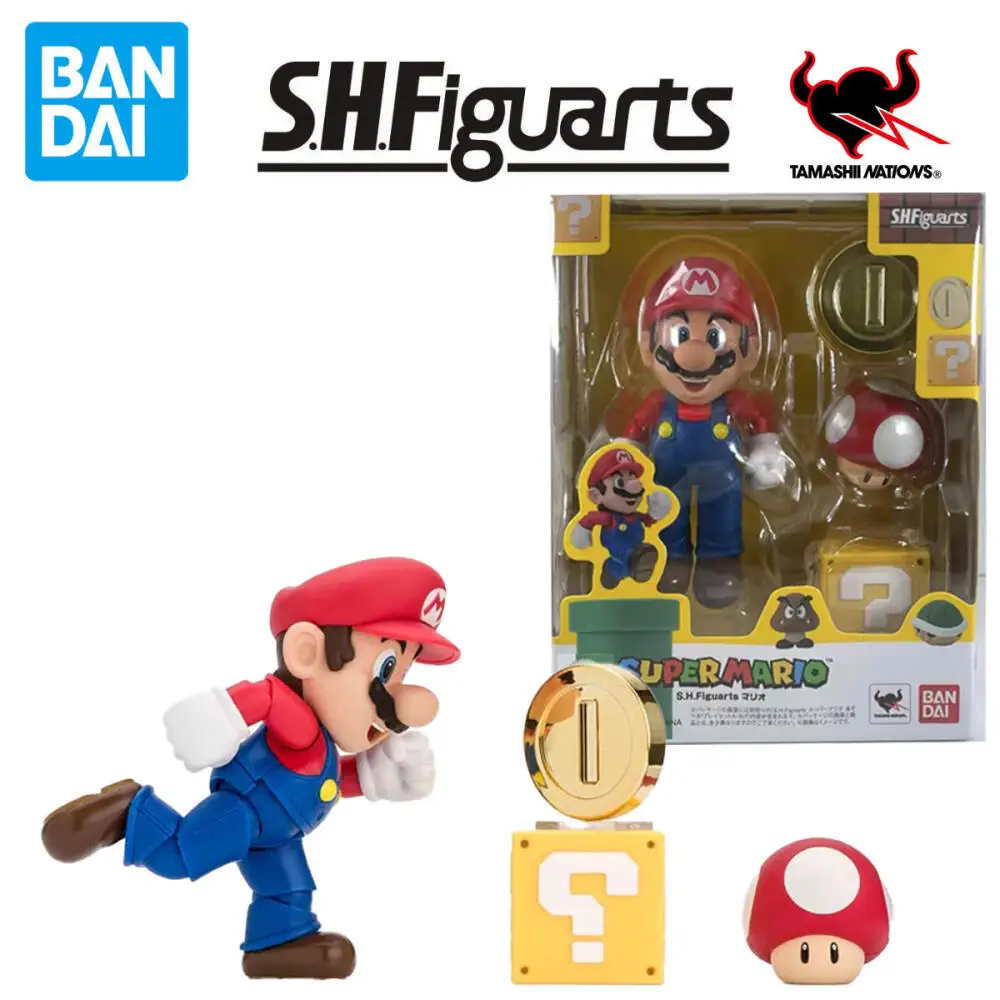 

100% Original Bandai S.H.Figuarts SHF Mario Super Mario Brothers In Stock Anime Action Collection Figures Model Toys