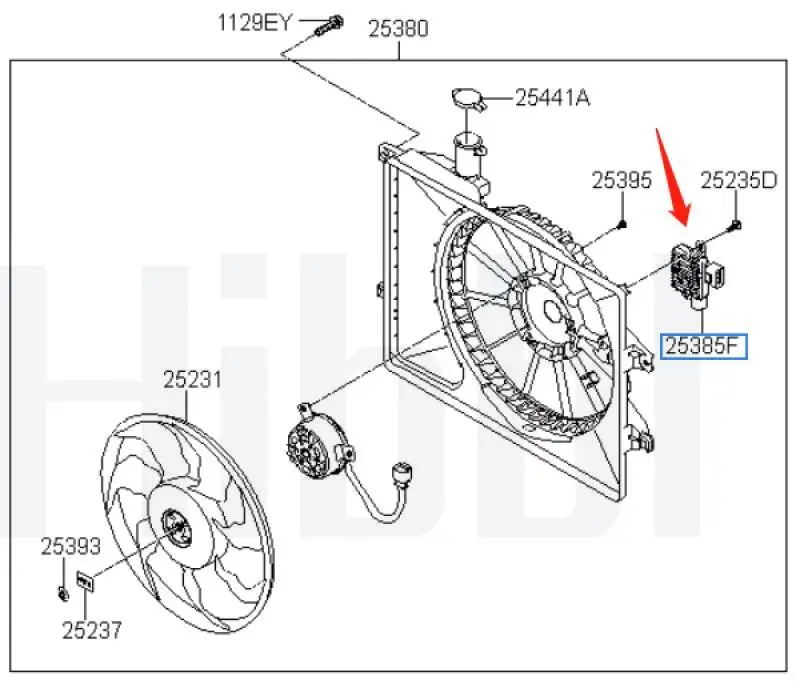 HIBBL Cooling Fan Control Module 25385 B0000 For Hyundai Elantra Turbo 2017-2019 25385B0000