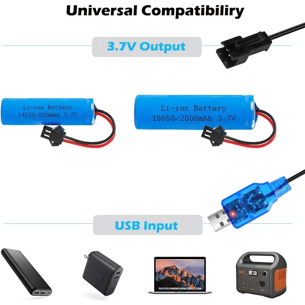 Universal SM-2P LED Indicator 3.7V Charger Cables USB Charger RC Toys Charger Li-ion Battery