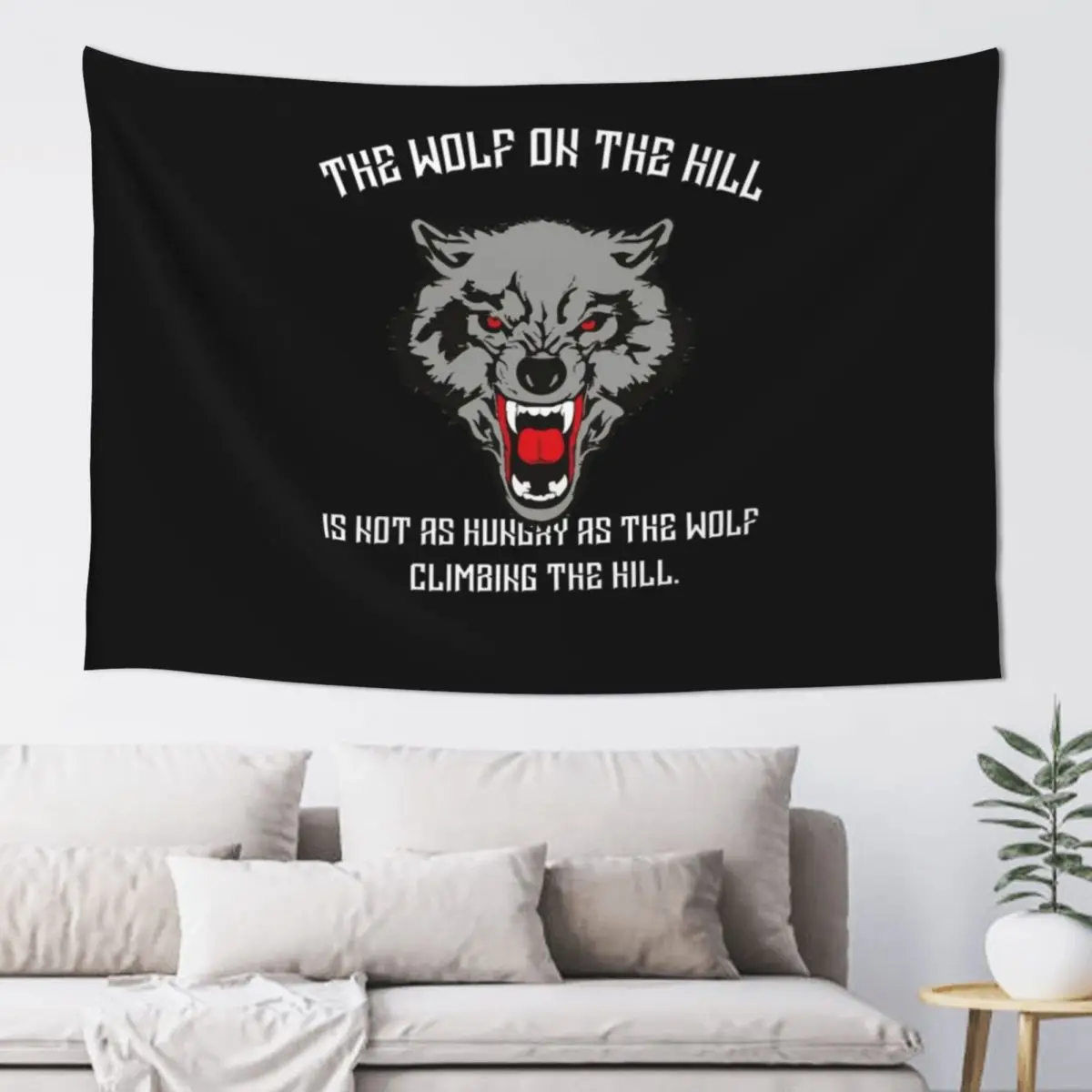 

The wolf on hill is not as hungry as the wolf climbing the hill. Tapestry House Decoration Room Decor Korean Style Tapestry