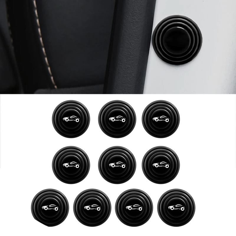10pcs Car Door Bumper Protector Stickers Shock Absorbing Noise Mute Gaskets for Cars Trucks SUV Vehicle Bumper Protection