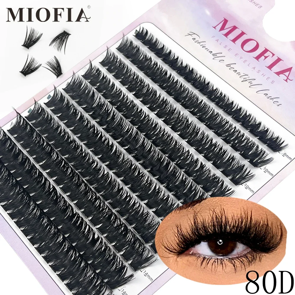 

60D/80D Mink False Eyelashes 160/200 Bundles Natural Eyelash extension 3D Russia Volume Individual Eyelash Cluster Makeup Lashes