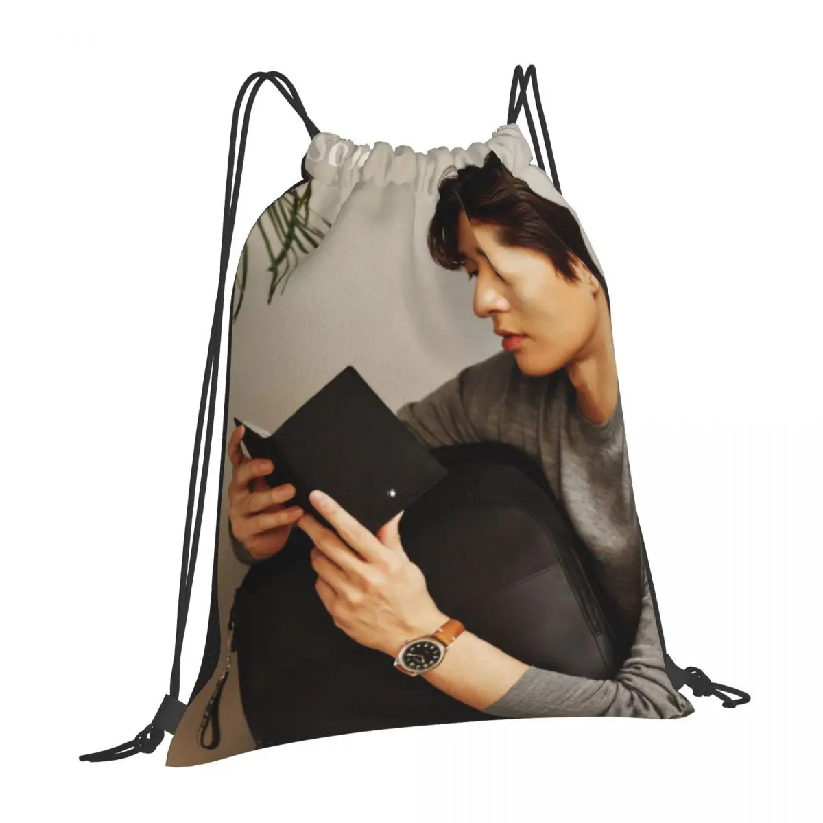 

Park Seo Jun 2395 Drawstring Bag Backpack men's trendy fashion backpack drawstring bag