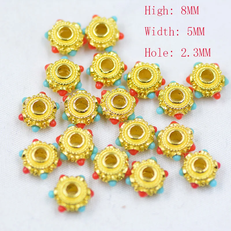 100PCS high quality. high quality never fade. Nepalese traditional handmade jewelry. DIY Bracelet Necklace Bead Accessories