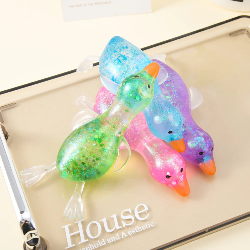 Dehnbare Enten-Quetschspielzeuge, Fidget-Spielzeuge, Niedliche Gänse-Tierfiguren, Entspannungsspielzeug für Erwachsene, Stressabbau-Kristallschlamm – Detail 5