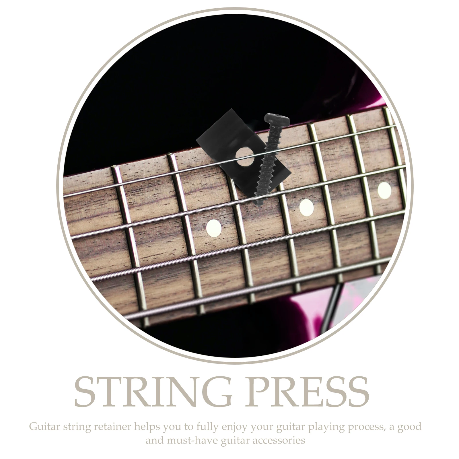 

10 Set String Buckle Electric Guitar Accessories Bass Part Metal Parts Retainer Replacement