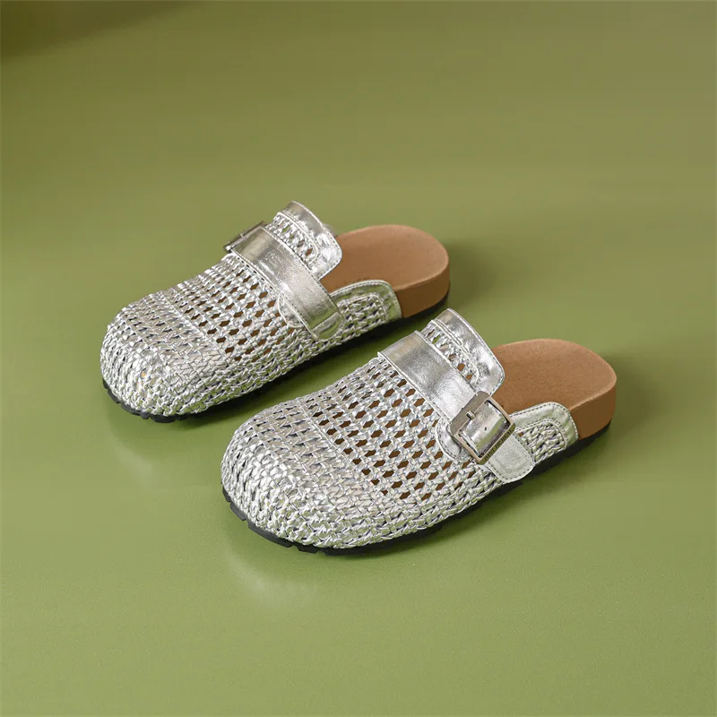 

New Women Shoes Fashion Air Mesh Mueller Slippers for Woman Summer Comfortable Vacation Casual Shoe Designer Shoes Zapatos Mujer
