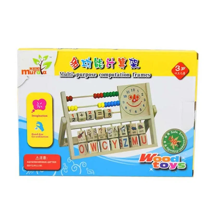 Montessori bebê aprendizagem quebra-cabeça educacional letras de madeira blocos grânulo números matemática brinquedos conjunto para crianças ocupado placa