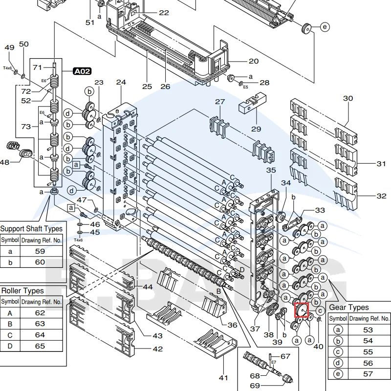 330/350/355/370 34B5591113 Groove Gear Color Photo Processor Expansion Printer Transmission Replacement Spare Parts