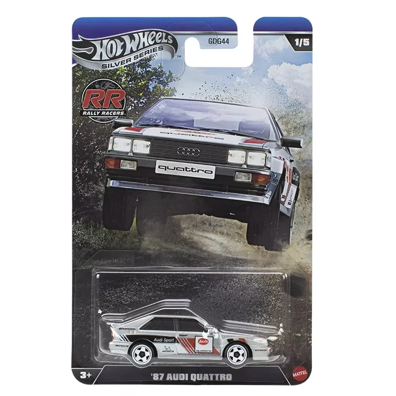 Hot Wheels Silver Label Series Rally Racers Set Diecast Alloy Car Collectible Models Audi Quattro Lancia Datsun - Toy GDG44R