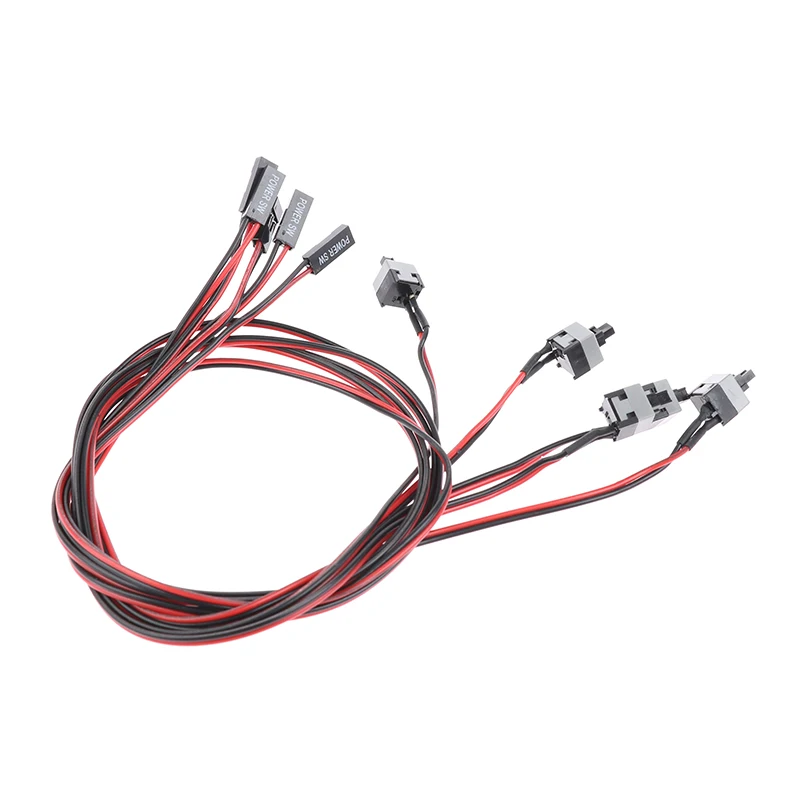 10pcs50cm Power Button Switch Cable for PC Switches Reset Computer Push Button