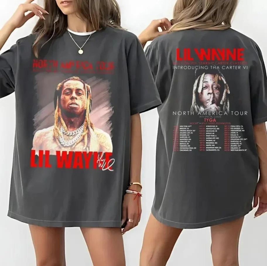 Lil Wayne Tha Carter VI Tour 2025 T Shirt Vintage Rap Fan Graphic Tee