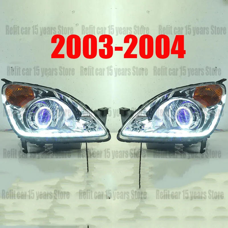 For HONDA CR-V CRV MK2 2003-2004 LED Angel-Eye Headlight Head Light Lamp 2PCS/set car accessories