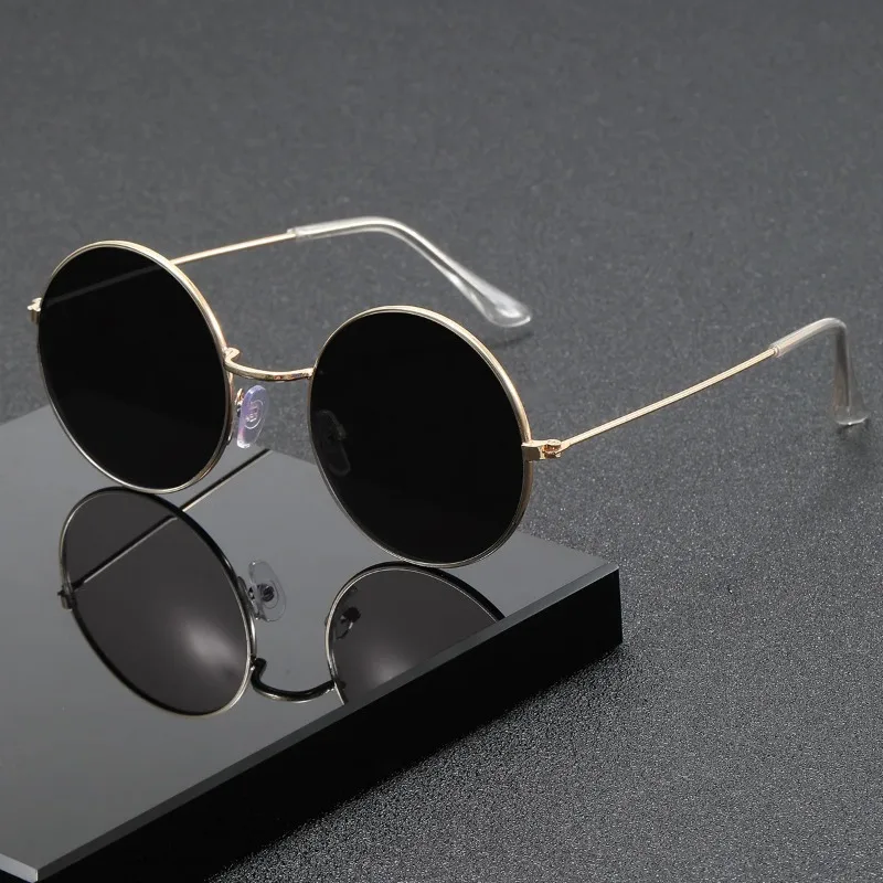 Retro Men Punk Style Sunglasses Colorful Round Metal Frame Sun Glasses Women Fashion Eyeglass UV400 Driver Eyeglasses