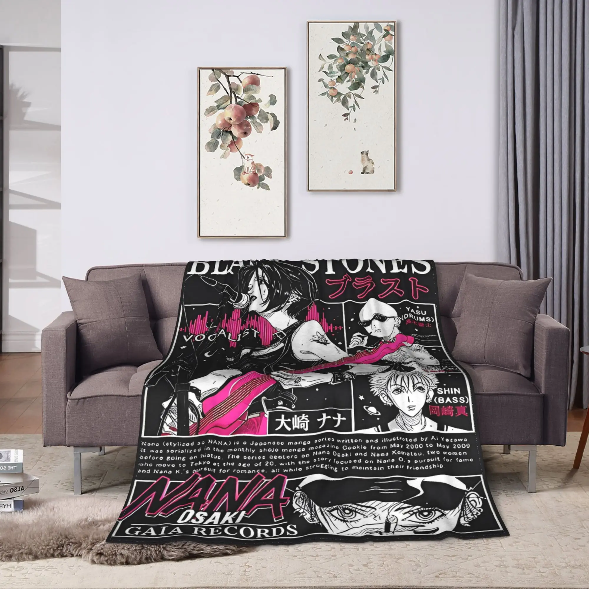 Warm BlanketKids Picnic Nana Anime Bedding Throws  Flannel Bedspread For Couch Chair Sofa Bed Fashion Sofa Bed Cover