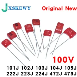 50 шт. 100 в 101J 102J 103J 104J 105J 222J 223J 472J 473J 0,01 мкФ 0,1 мкФ 1UF 1NF 2.2NF 4.7NF 10NF 100PF P = 5 мм CBB конденсаторы P5