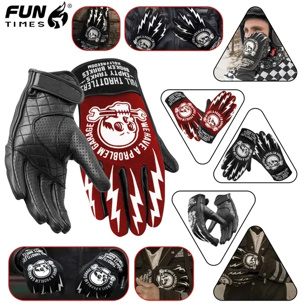 

Мотоциклетные перчатки Мотоциклетные перчатки Гоночные длинные кожаные перчатки с твердым корпусом Толстые дышащие перчатки