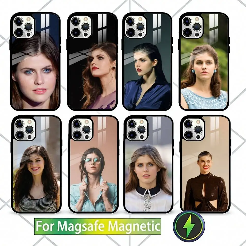 

A-Alexandra D-Daddario Phone Case For iPhone17,16,15,14,13 Plus,Pro Max Magnetic For Magsafe Wireless Charging
