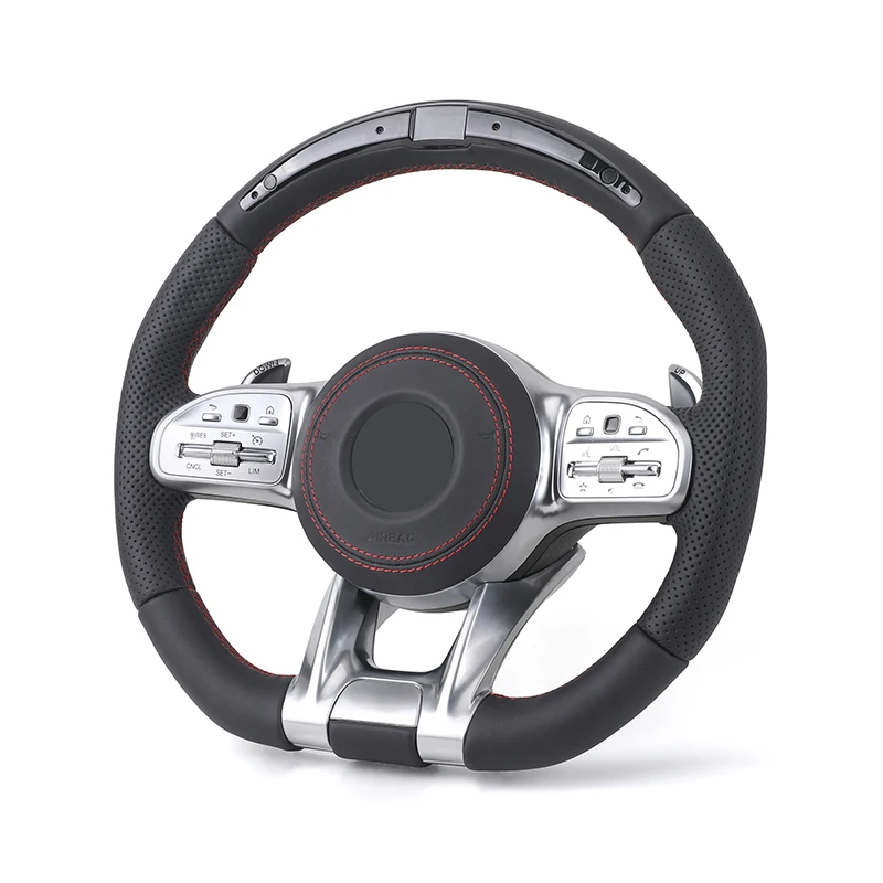 

2025 светодиодный дисплей Volant Lenkrad, спортивный кожаный руль для Mercedes Benz C217 W209 W204 W205 W206 W207 Coupe AMG