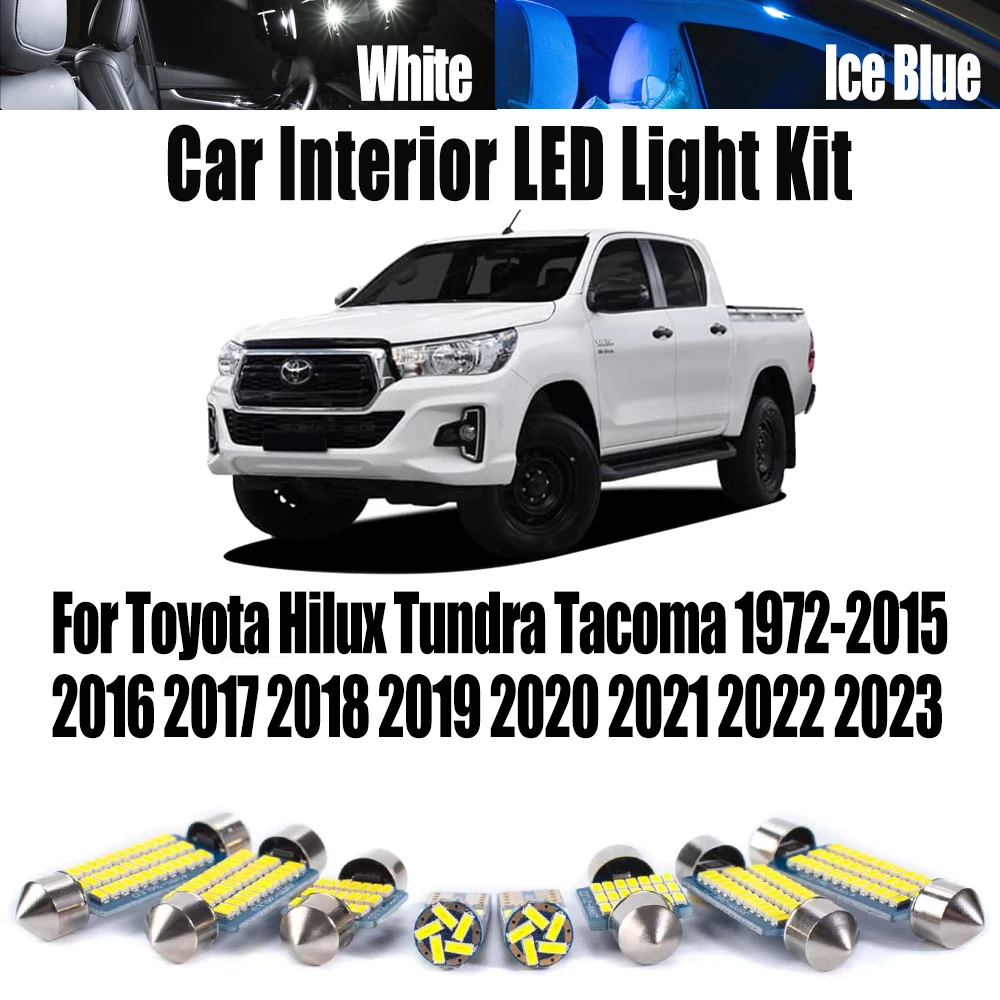 For Toyota Hilux Tundra Tacoma 1972-2019 2020 2021 2022 2023 Car Accessories LED Interior Map Dome Reading Bulb Light Kit Canbus