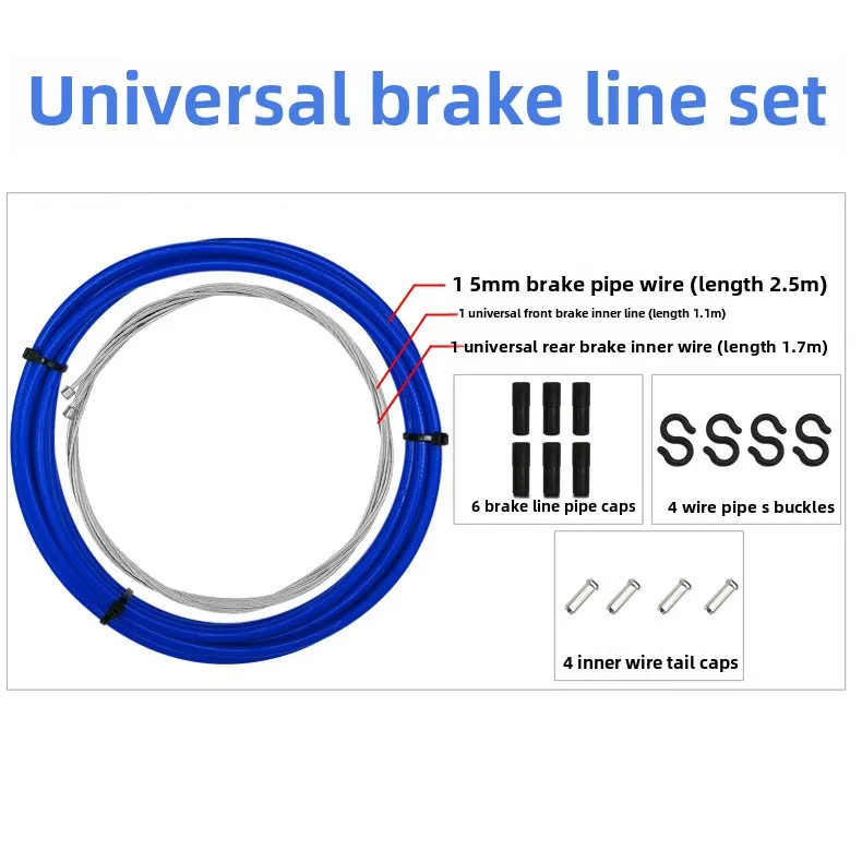 Jeu de tubes de frein à vitesse variable pour vélo de montagne, capuchon de fil avec accessoires de frein, boîtier de directions, route, vélo pliant