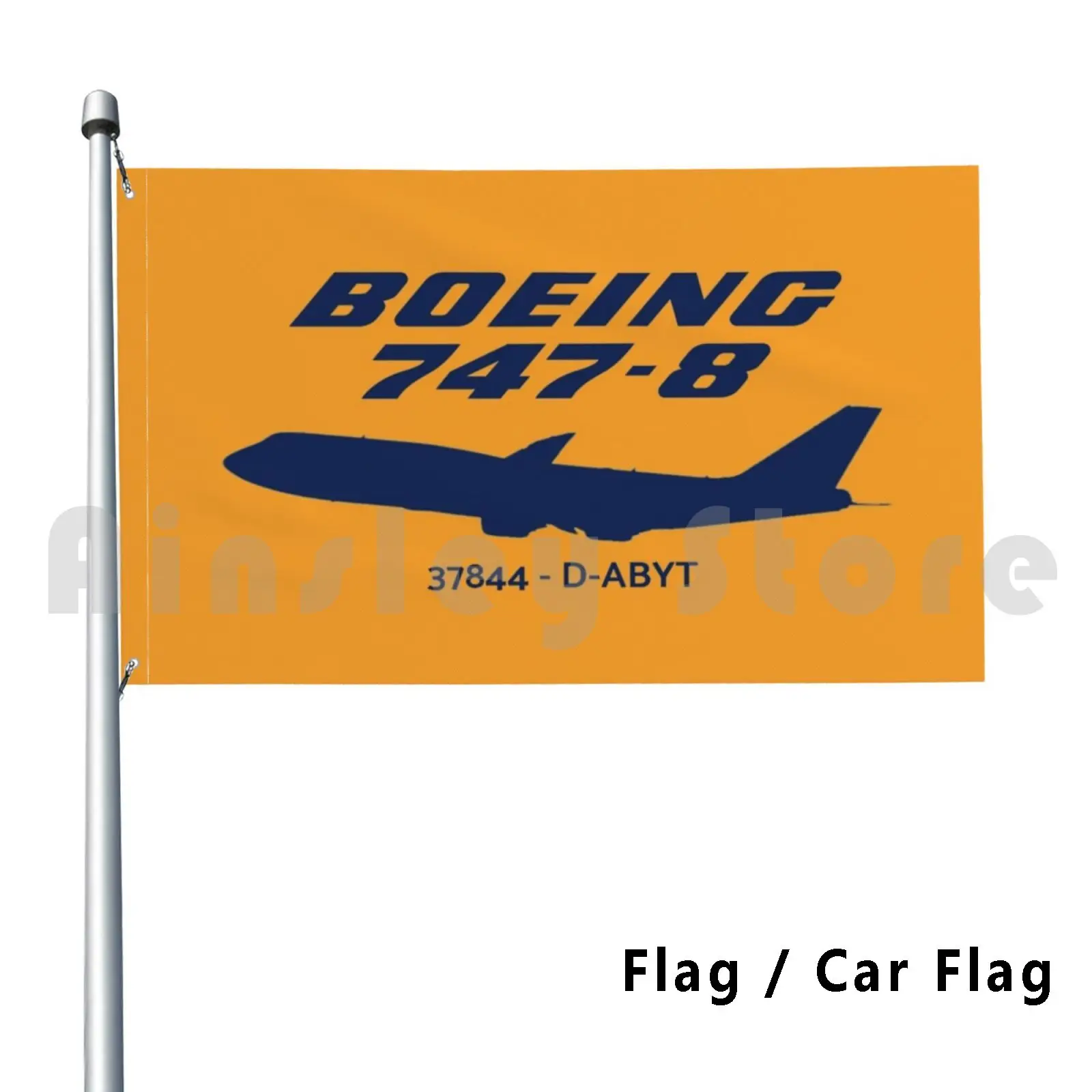 Boeing 747-8 37844 D-Abyt ( Blue ) Outdoor Decor Flag Car Flag B747 8 Boeing 747 747 8i Jumbo Jet Lh Frankfurt