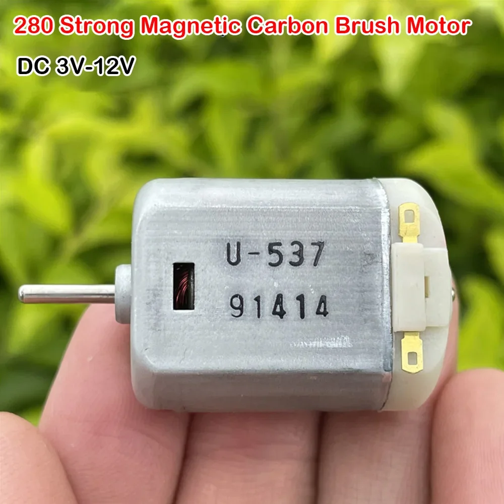 NICHIBO Mini 280 Motor DC 3V-12V 12300RPM Strong Magnetic Carbon Brush Toy Model Motor  Four-wheel Drive Electrical Machinery