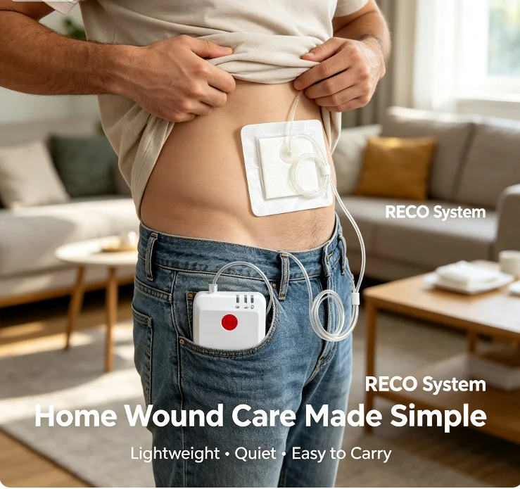 Disposable Dressing NPWT System,Negative Pressure Wound Therapy Vacuum  Pump  Dressings for Wound Drainage Medical Care Supplies