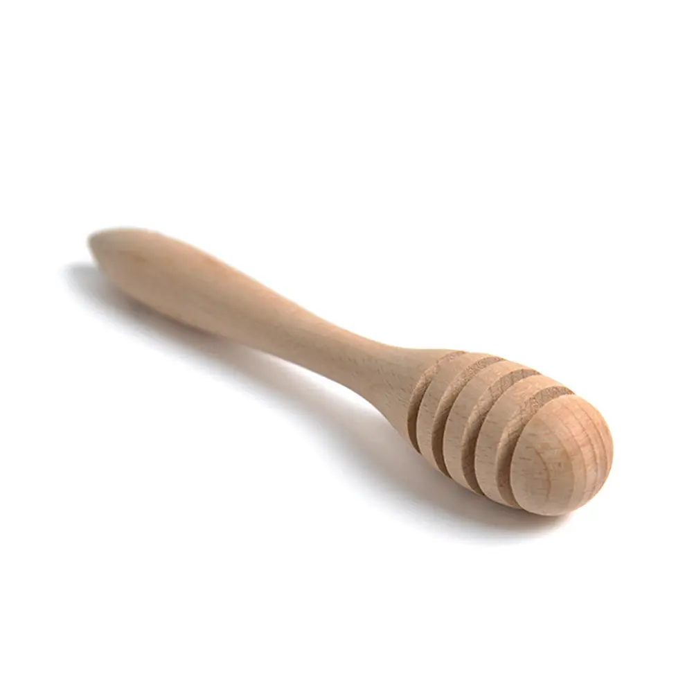 Honey Dippers Wooden Sticks Grooved Design for Dispensing Drizzling Honey Maple Syrup Caramel Chocolate Holiday Gifts