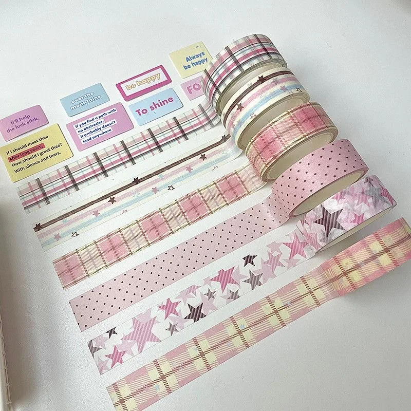 MINKYS 6 teile/los Rosa Braun Dekorative Klebeband Niedlichen Cartoon Kreative Washi Klebeband Schule Schreibwaren – Detail 5