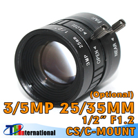 3MP 5MP 25mm 50mm Cs C Mount Lens Manual Iris 1:1.2-1.8 Aperture 1/1.8\