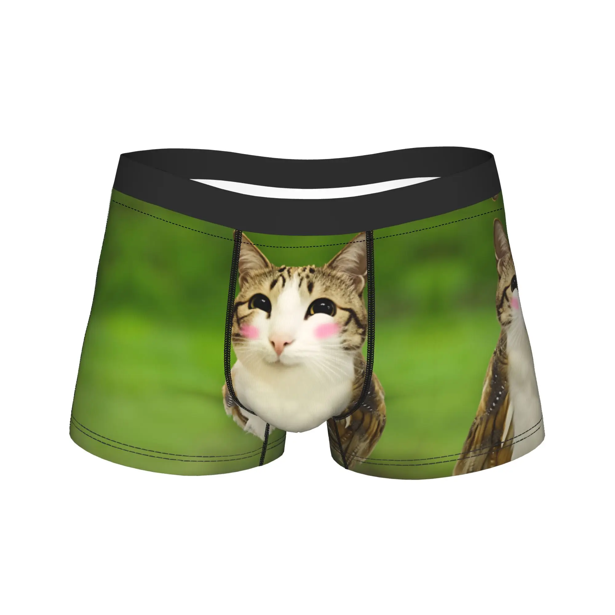 

Милые трусы-боксеры Meowl Cat Owl Meme, нижнее белье высокого качества, мужские удобные шорты-боксеры на заказ, трусики больших размеров «сделай сам»