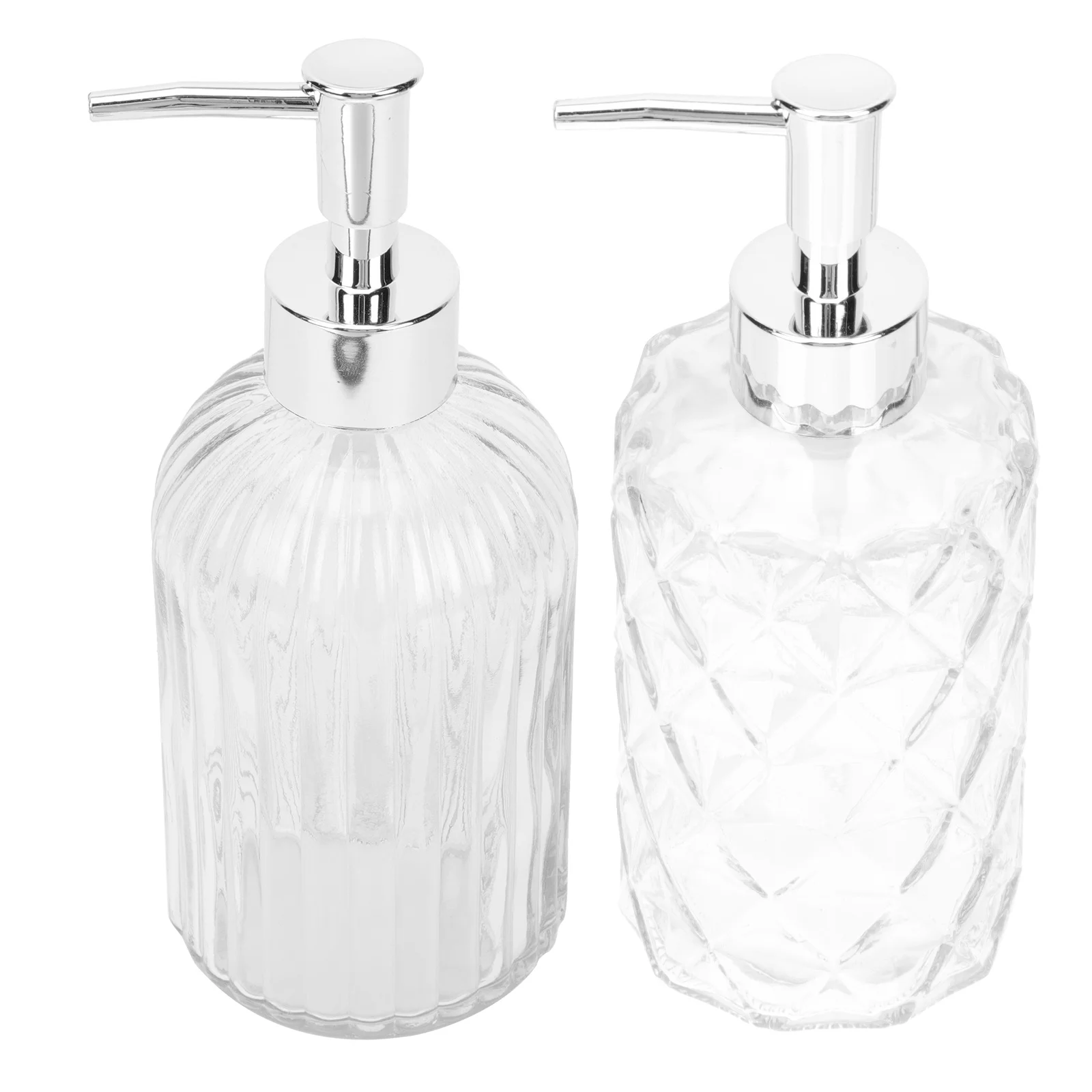 

2Pcs Lotion Container Transparent Travel Bottle Easy to Apply Innovative Pump Design Decorative Lotion Dispenser