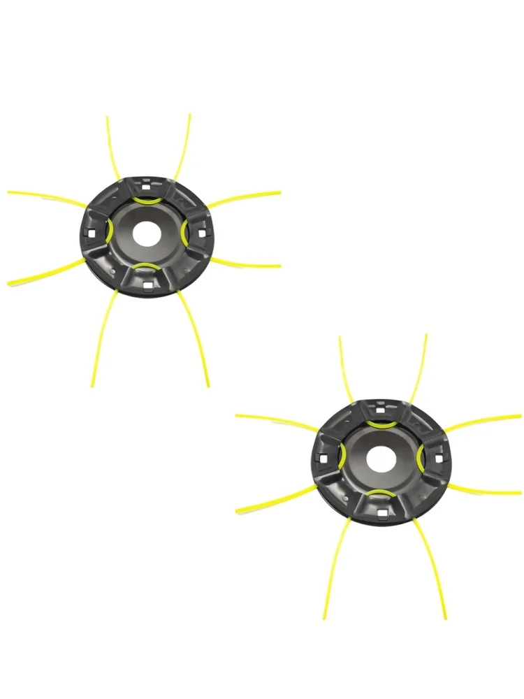 2Pcs Strimmer Grass Head Trimmer Brush Lawn Mower Solid Steel Wire Wheel Garden Head Thread Line String Saw Grass Brush Mower