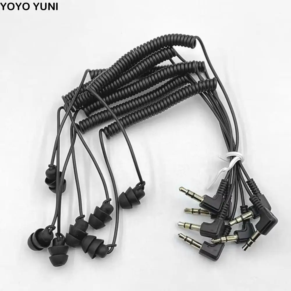 

In Ear Single Side Earphone Flexible Cable Wired Headset 3.5mm Spring Earphones Heavy Bass Lightweight Single Headphones