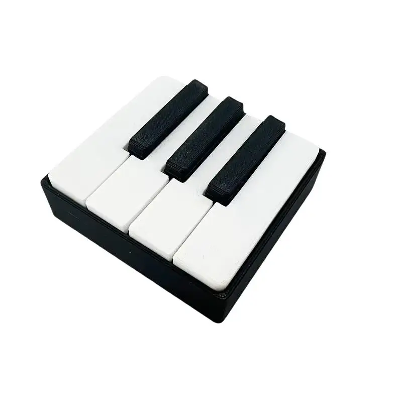 3D-gedruckte Klaviertastatur-Klickfigur zum Drücken, entspannend, geeignet für Büro, Schreibtisch, Partyspiele, Musikalischer Tastendrucker – Detail 10