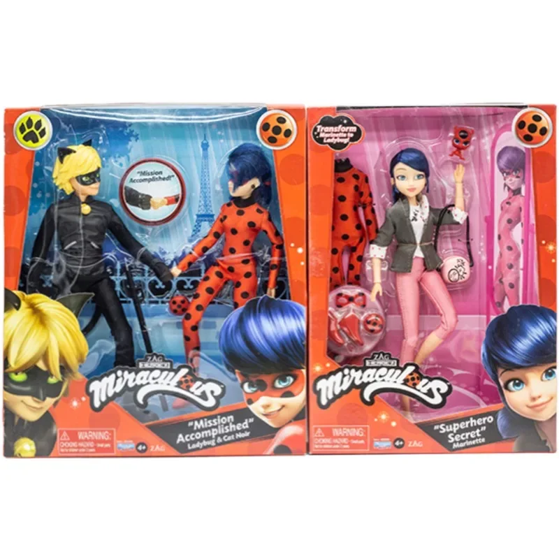 Playmates Miraculous Ladybug Superhero Secret Marinette Action Figure Joints Movable Dolls Toy Collectible Kids Birthday Gifts