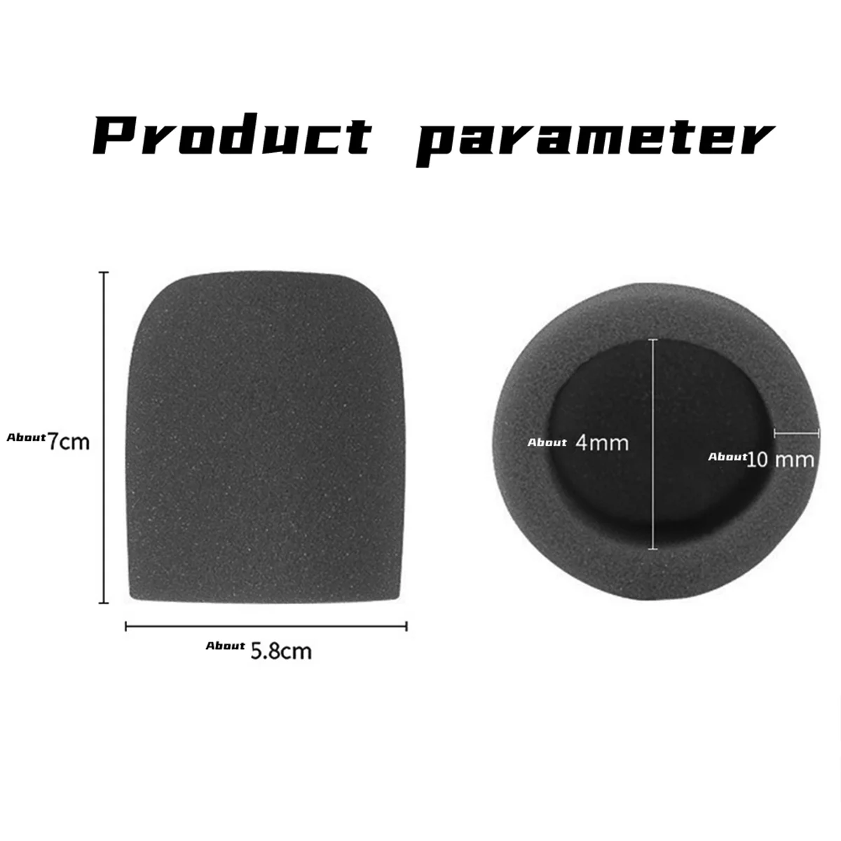 AA85 20Pack Black Foam Microphone Windscreen, Mic Foam Covers Handheld Microphone Windscreen for Karaoke KTV Recording Studio