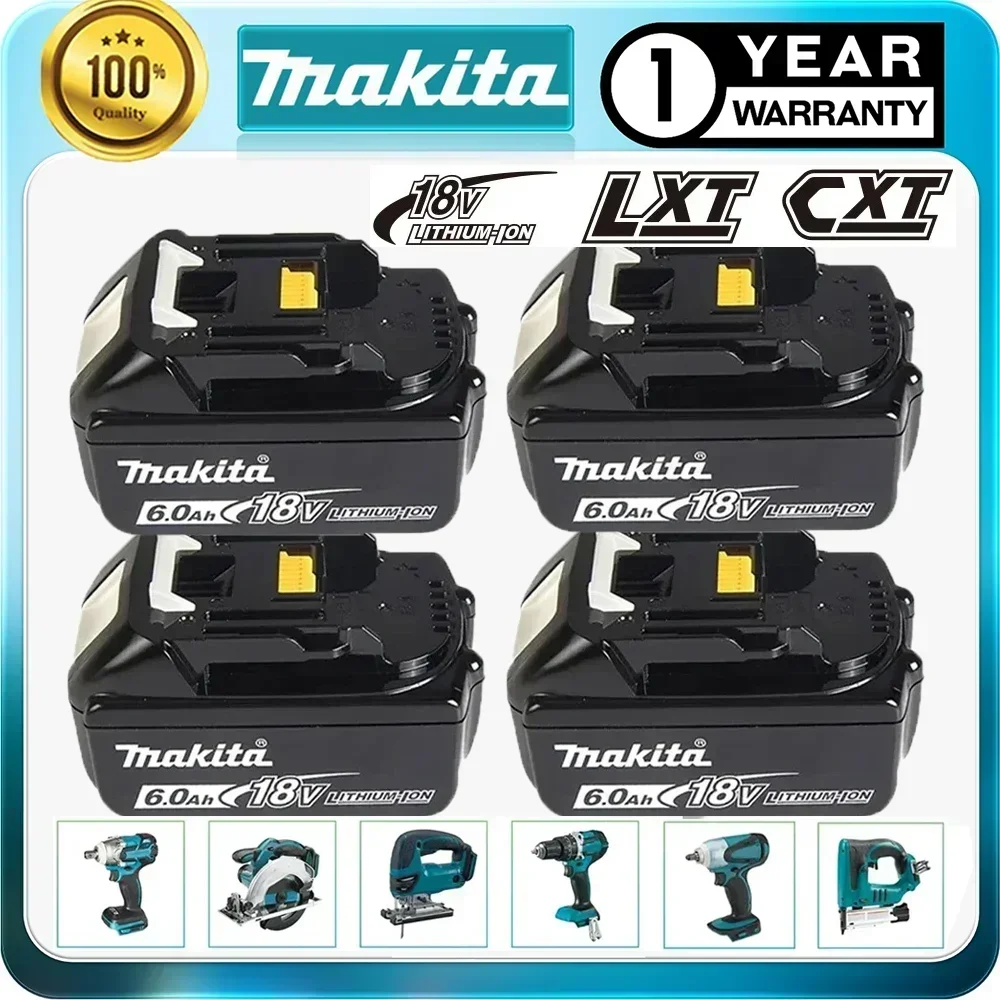 

Аккумулятор Makita 18 в, Ач, перезаряжаемая батарея для электроинструмента со встроенным зарядным устройством, замена LXT BL1860B BL1860 BL1850