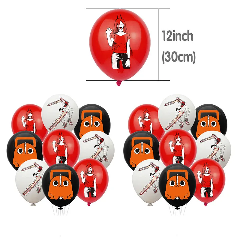 Kettensäge Mann Thema Geburtstag Party Dekoration Anime Bild Figur Action Banner Kuchen Einsätze Ballon Kind Festival Prop Großhandel