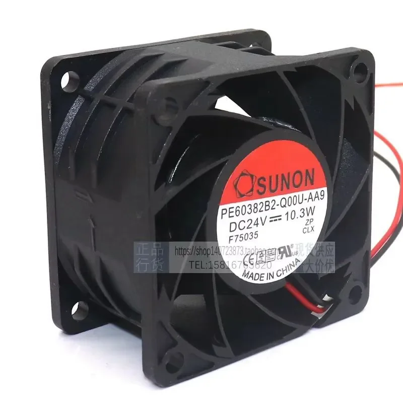 for PE60382B2-Q00U-AA9 for SUNON 60mm 6038 24V 10.3W DC Brushless Cooling Fan Inverter Cabinet Heat Dissipation Blower