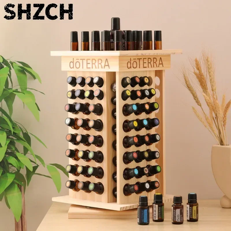 Essential Oil Bottled Display Shelf Smooth Rotating Storage Rack Beauty Salon Desktop Organizers 125 Grid