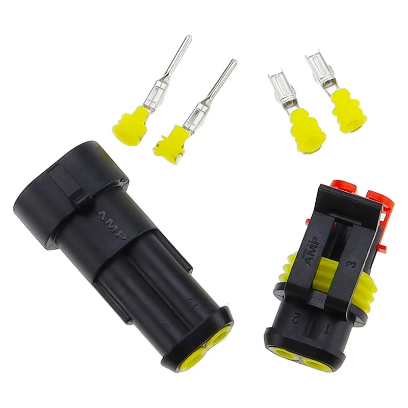 1/2/3/4/5/6 Pins Waterproof Electrical Wire Connector Plug 5Pcs/Set Way Super Seal Quad Bike IP68 Automotive Plug Car Terminals