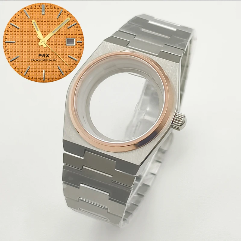 

40mm NH35 PRX Super Player Watch Cases Sapphire Glass Case Fits NH35 NH36 NH38 4R Movement With Watch Dial Hands Kit Refit Parts