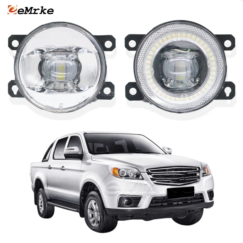 

2-Pieces Led Fog Lights Assembly with Lens for JAC T6 J2 J3 J4 S5 M3 iEV4 iEV6E Car Angel Eye DRL Daytime Running Lamp Aperture